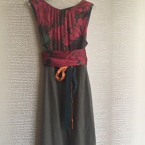 Sleeveless multi-color dress by Elie Tahari.